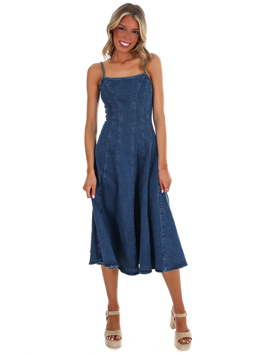 Delilah Denim Midi Dress