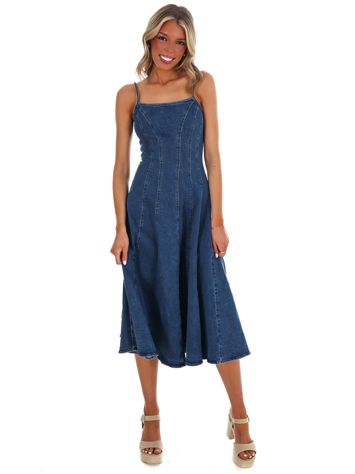 Delilah Denim Midi Dress