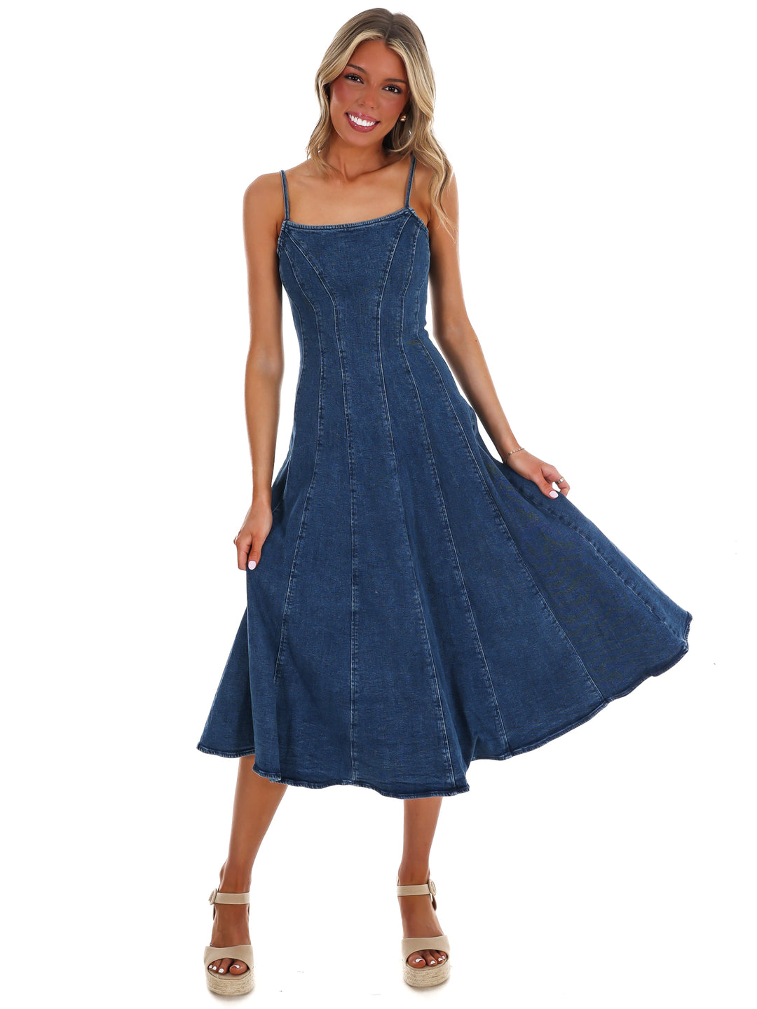 Delilah Denim Midi Dress