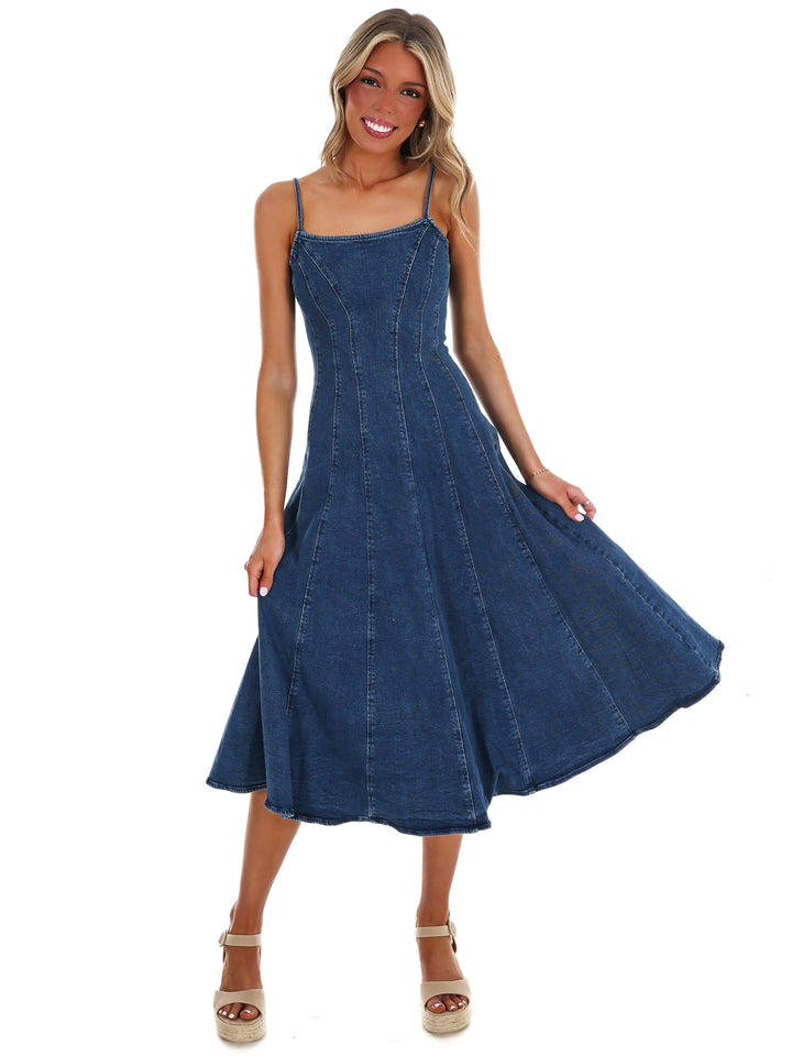 Delilah Denim Midi Dress