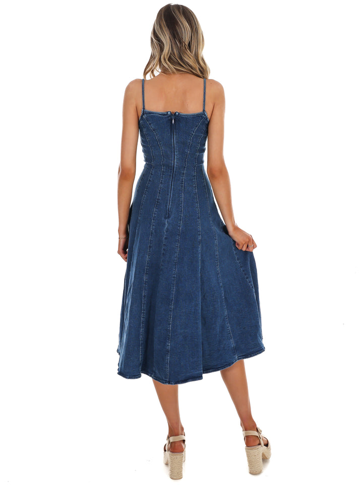 Delilah Denim Midi Dress