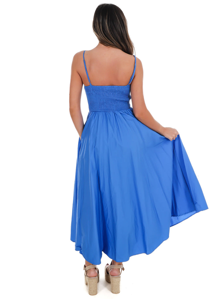 Into the Blue Midi Dress