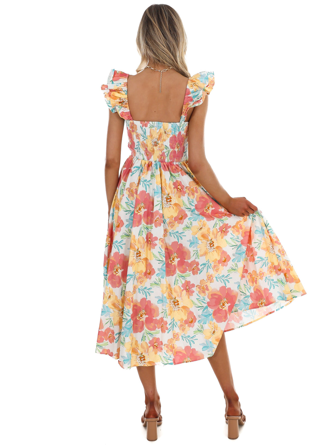 Just Add Flowers Midi Dress
