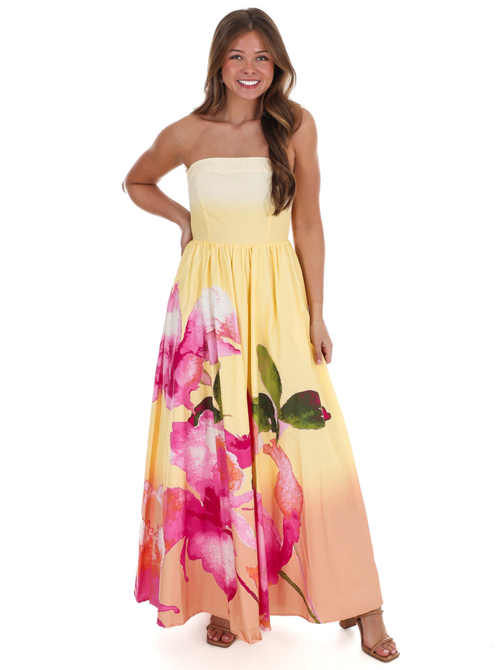 Sunnyside Strapless Maxi Dress