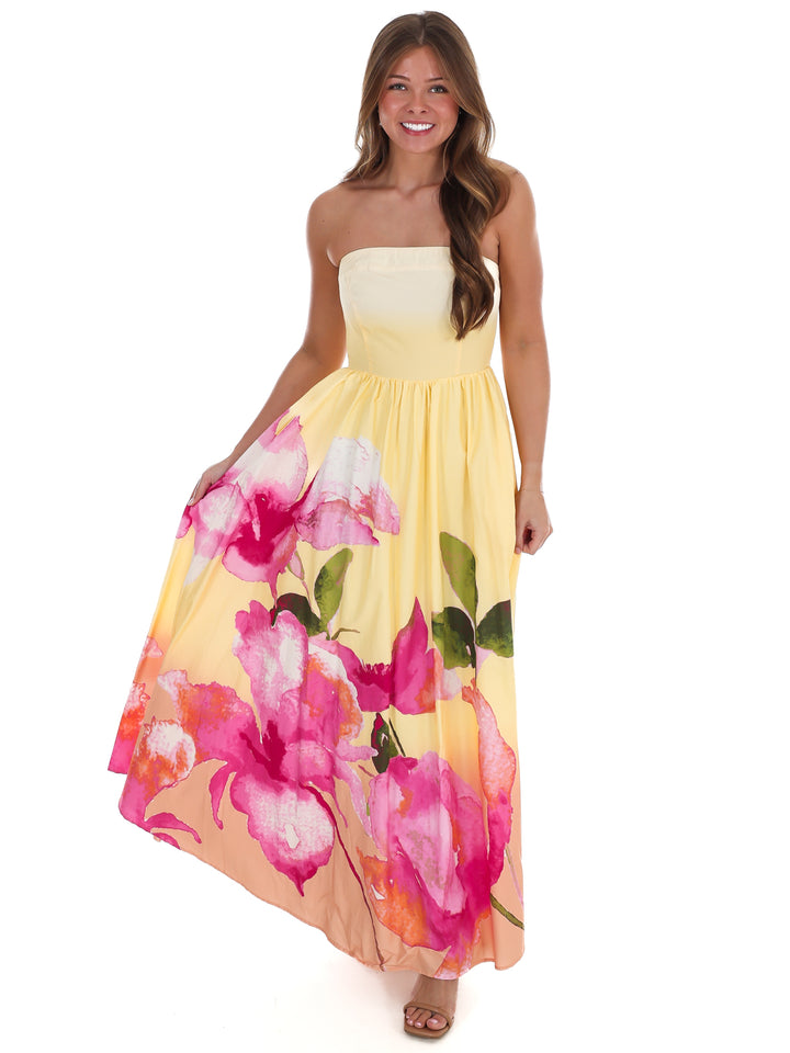 Sunnyside Strapless Maxi Dress