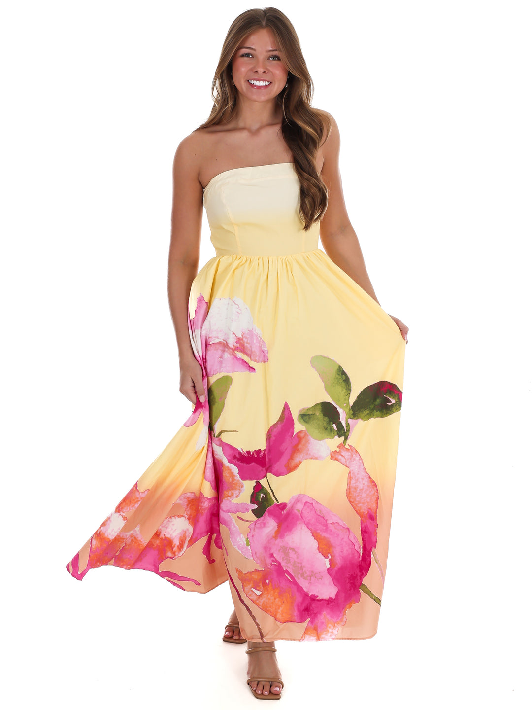 Sunnyside Strapless Maxi Dress