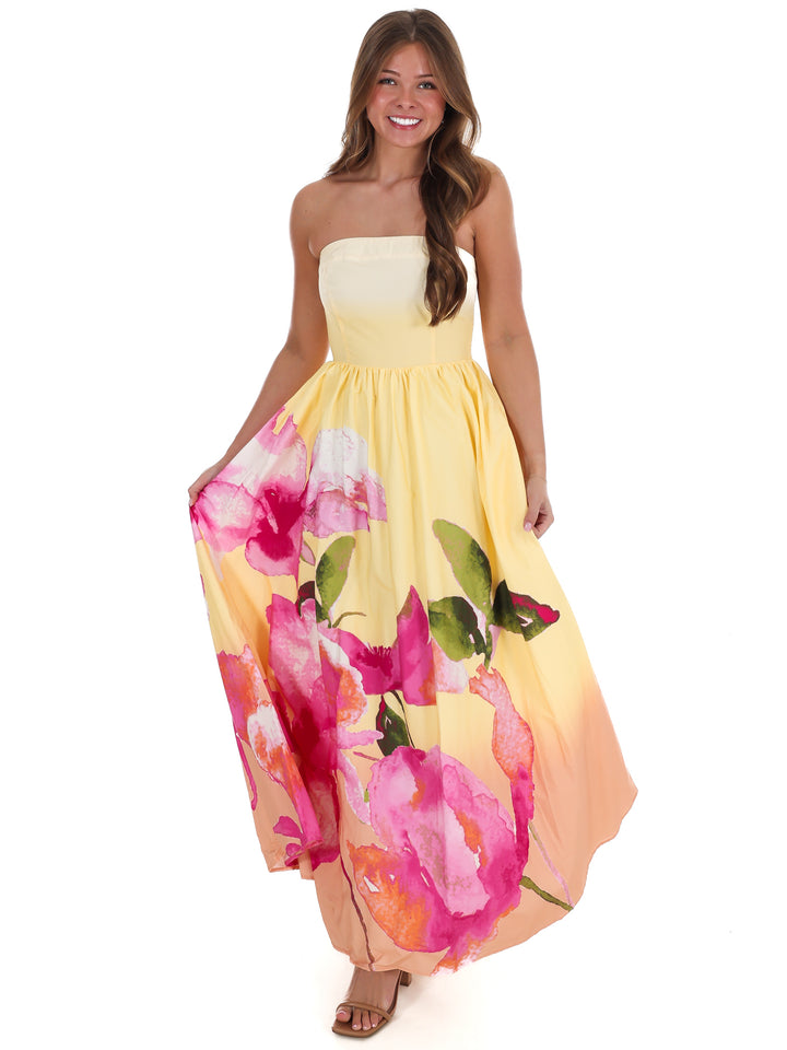 Sunnyside Strapless Maxi Dress