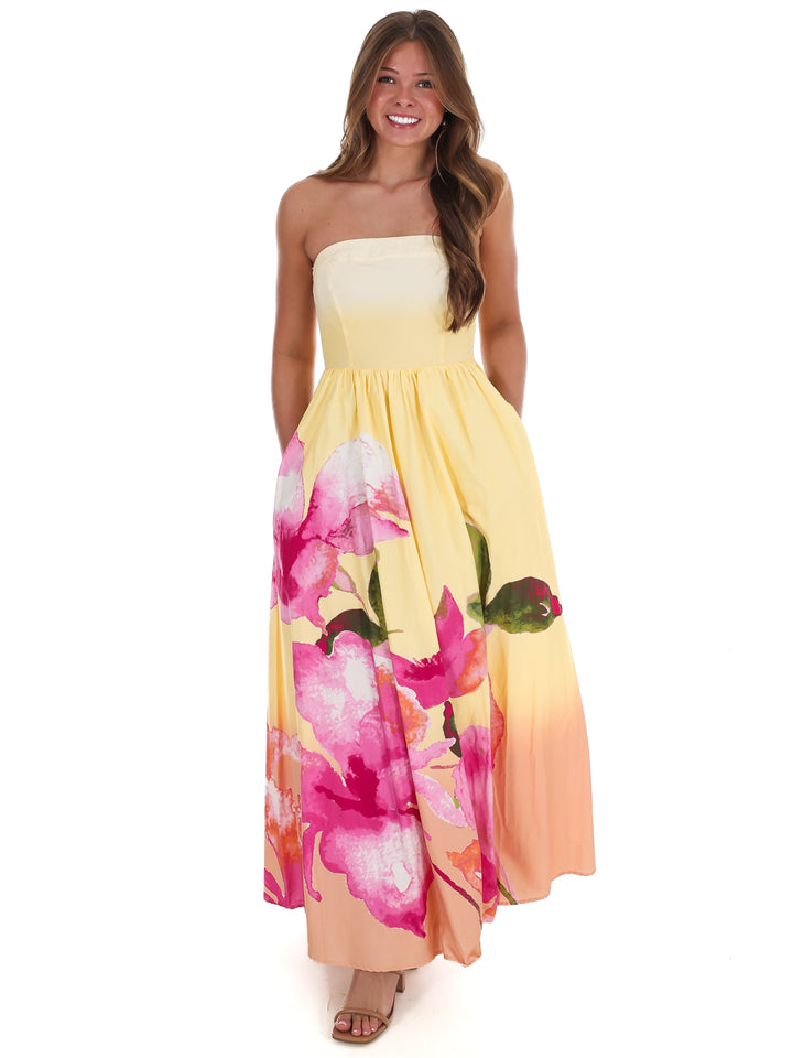 Sunnyside Strapless Maxi Dress