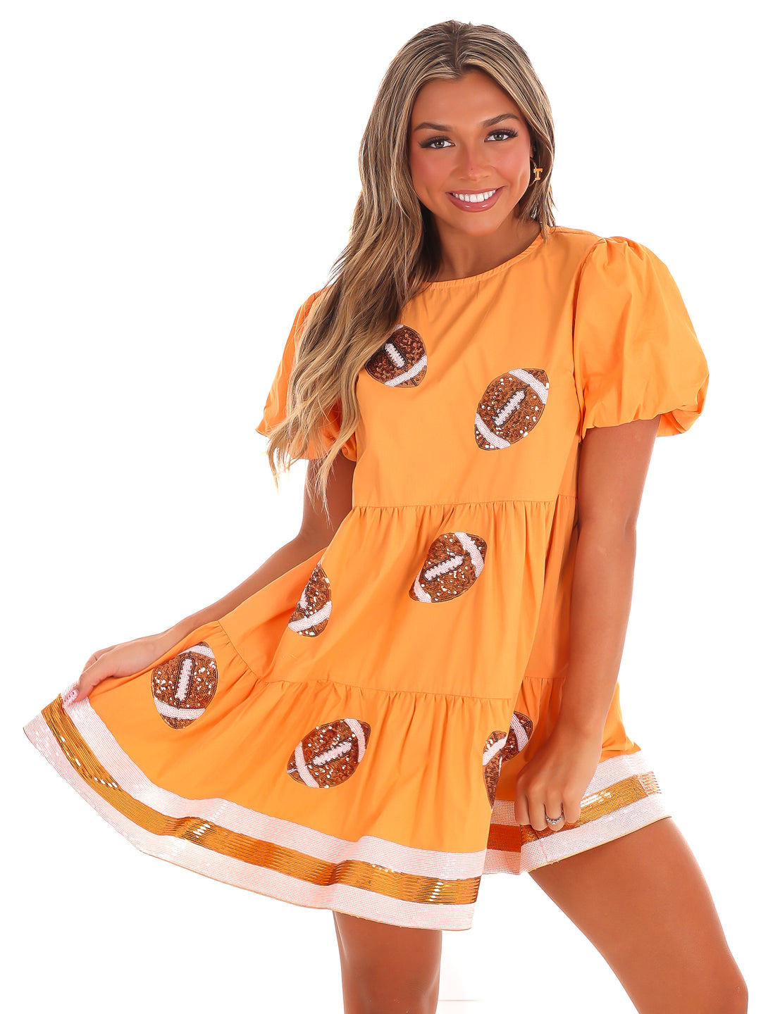 Sideline Star Sequin Football Dress