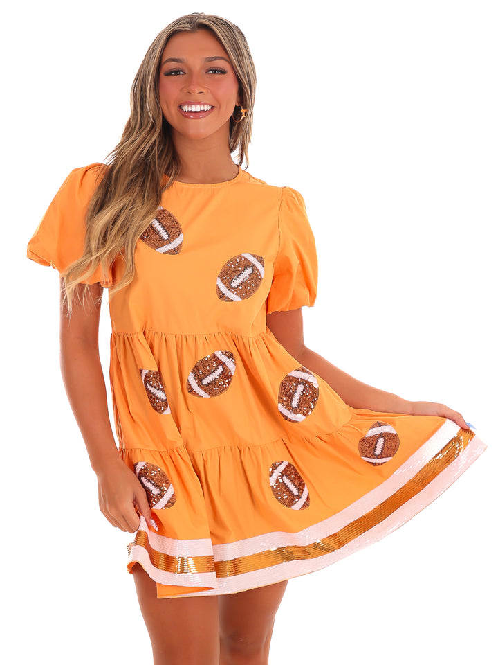 Sideline Star Sequin Football Dress