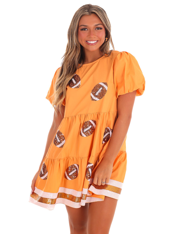 Sideline Star Sequin Football Dress