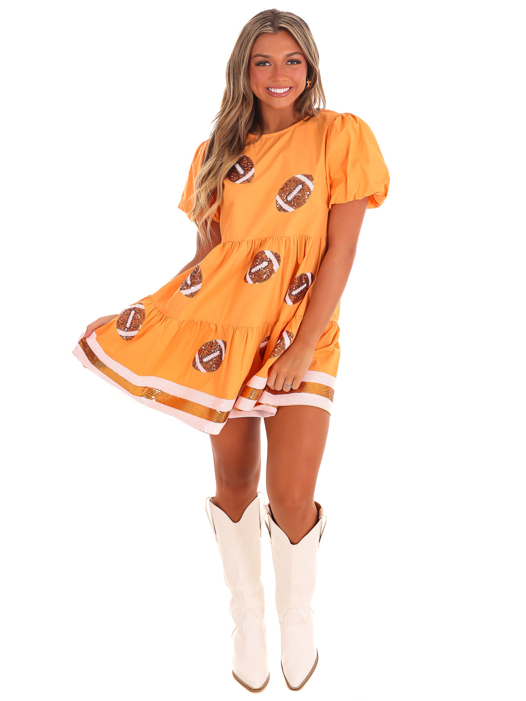 Sideline Star Sequin Football Dress