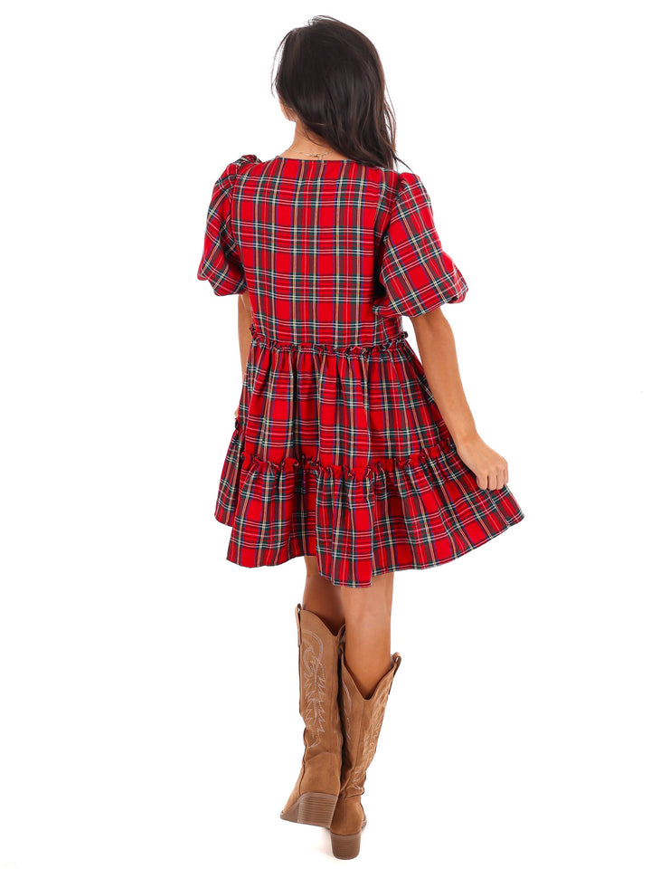 Merry Magic Plaid Mini Dress