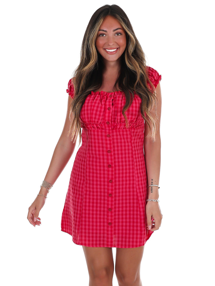 Little Miss Gingham Mini Dress