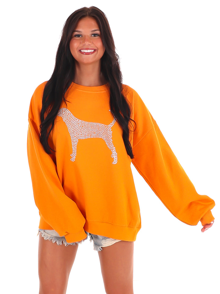 Rhinestone Hound Dog Sweatshirt