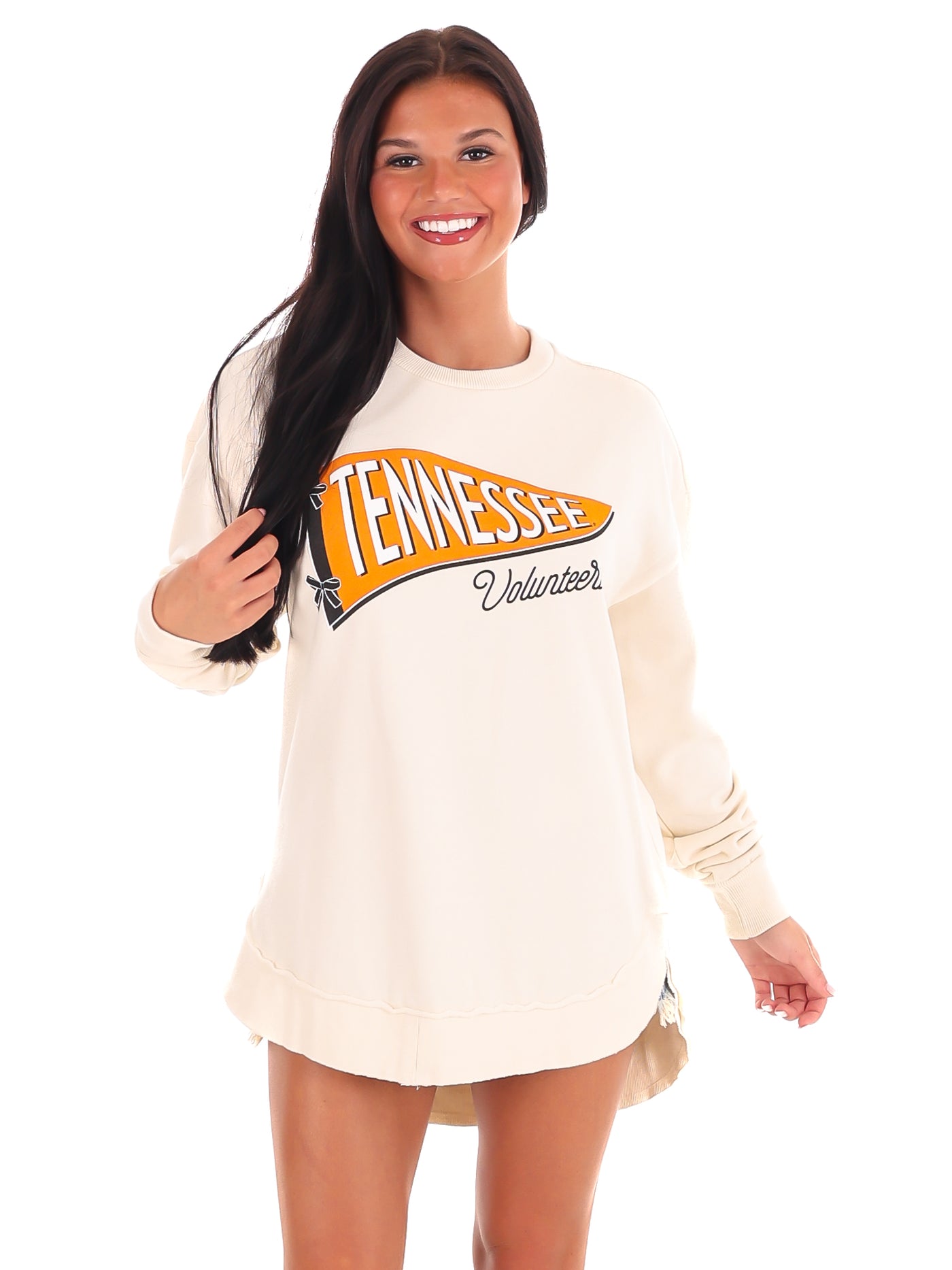 Tennessee Pennant Flag Rounded Fleece Pullover