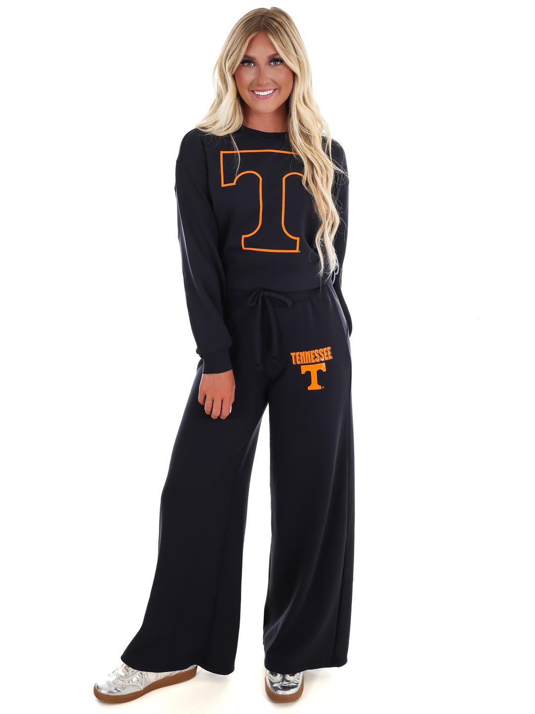 Power T Long Sleeve Crop Top