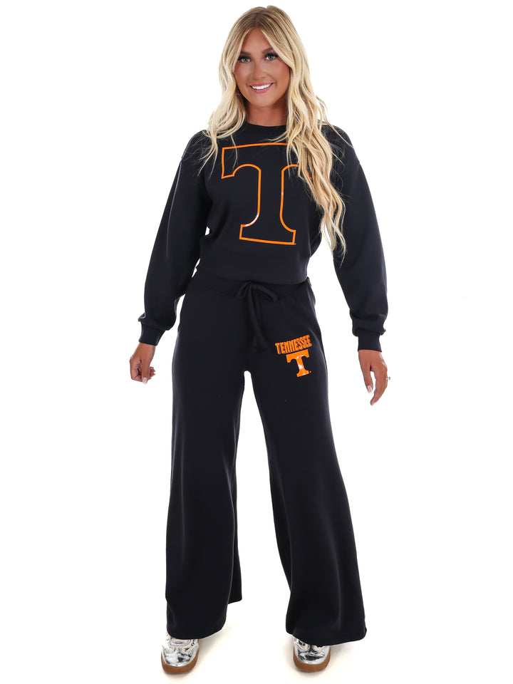 Power T Long Sleeve Crop Top