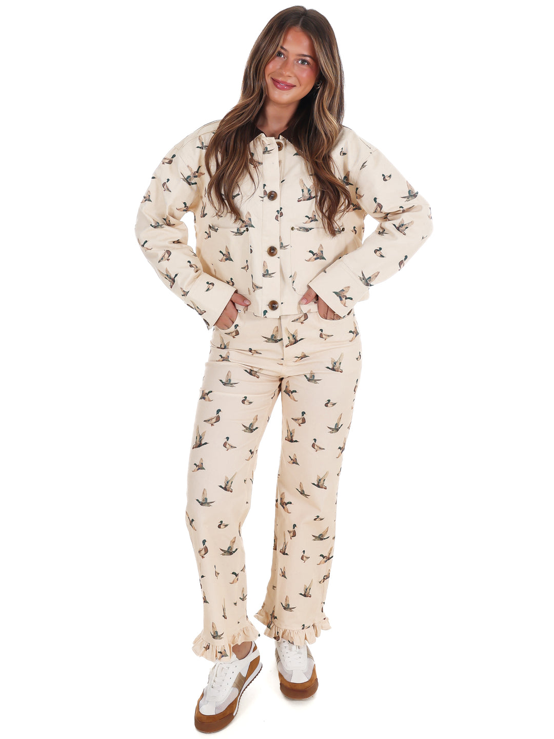 Hidden Marsh Mallard Duck Print Jeans