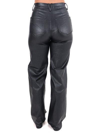 Night Sky Metallic High Rise Wide Jeans