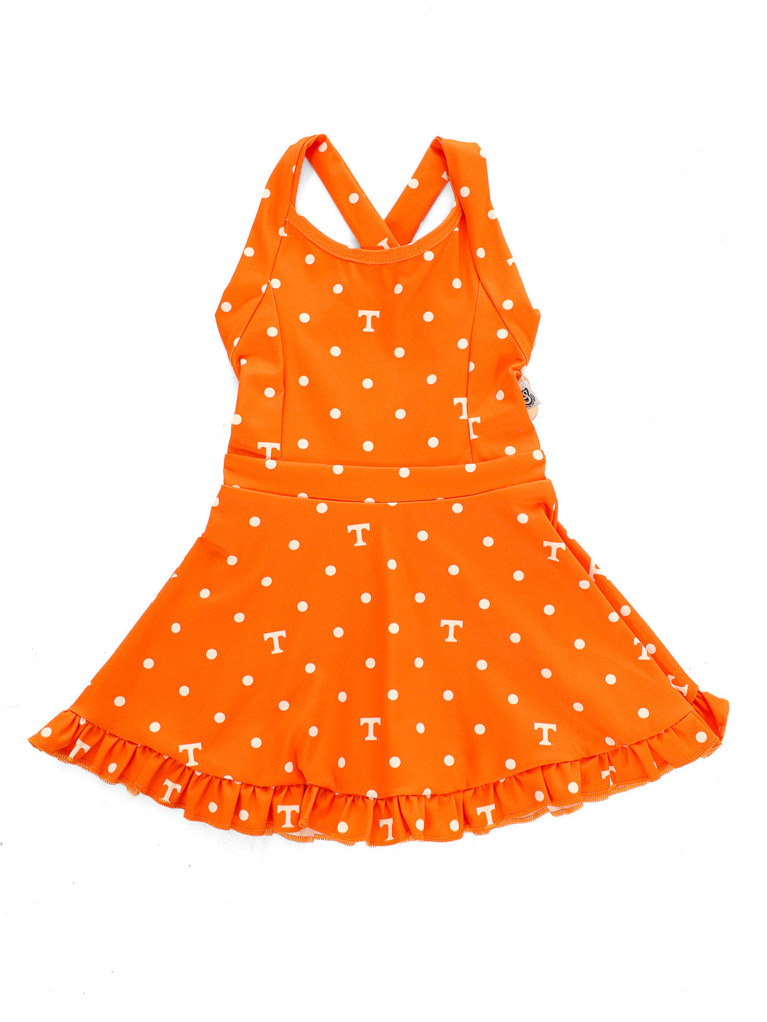 Polka Dot Power T Ruffle Hem Dress