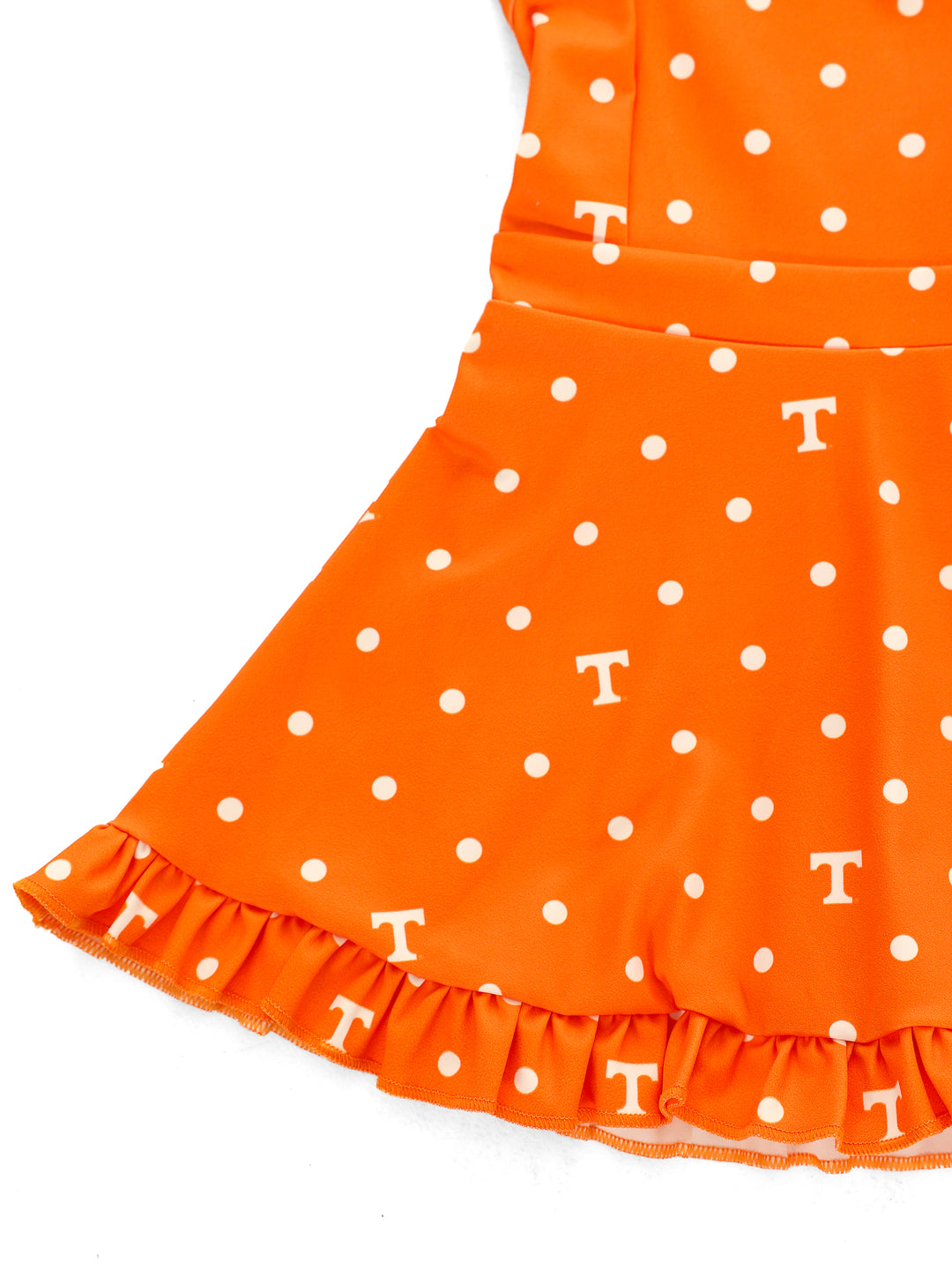 Polka Dot Power T Ruffle Hem Dress
