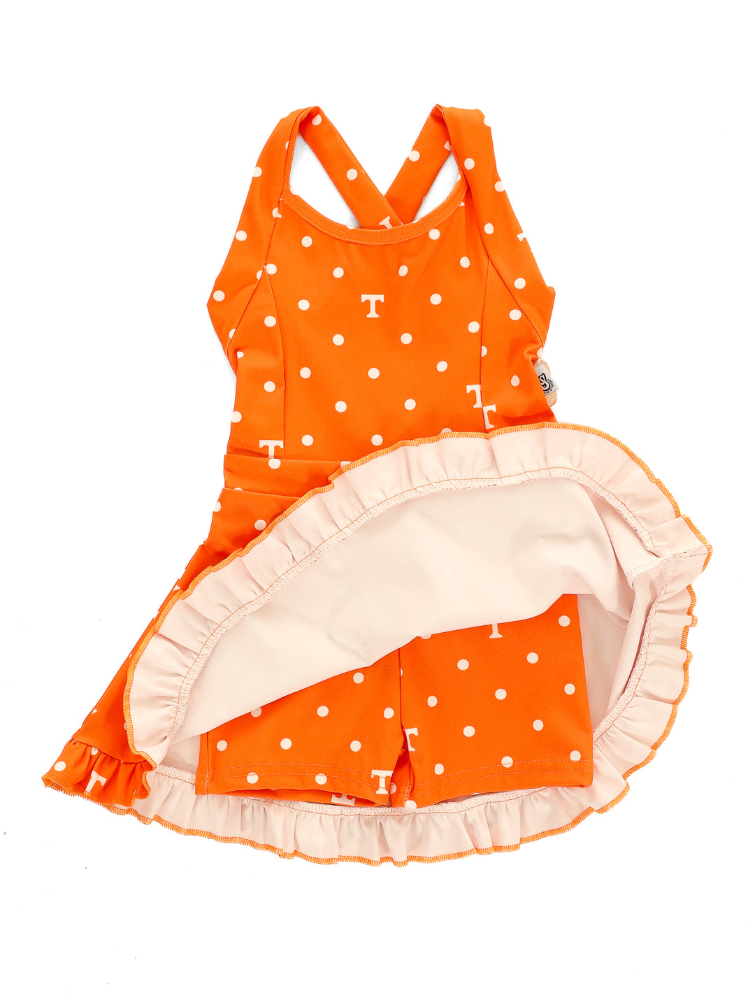 Polka Dot Power T Ruffle Hem Dress
