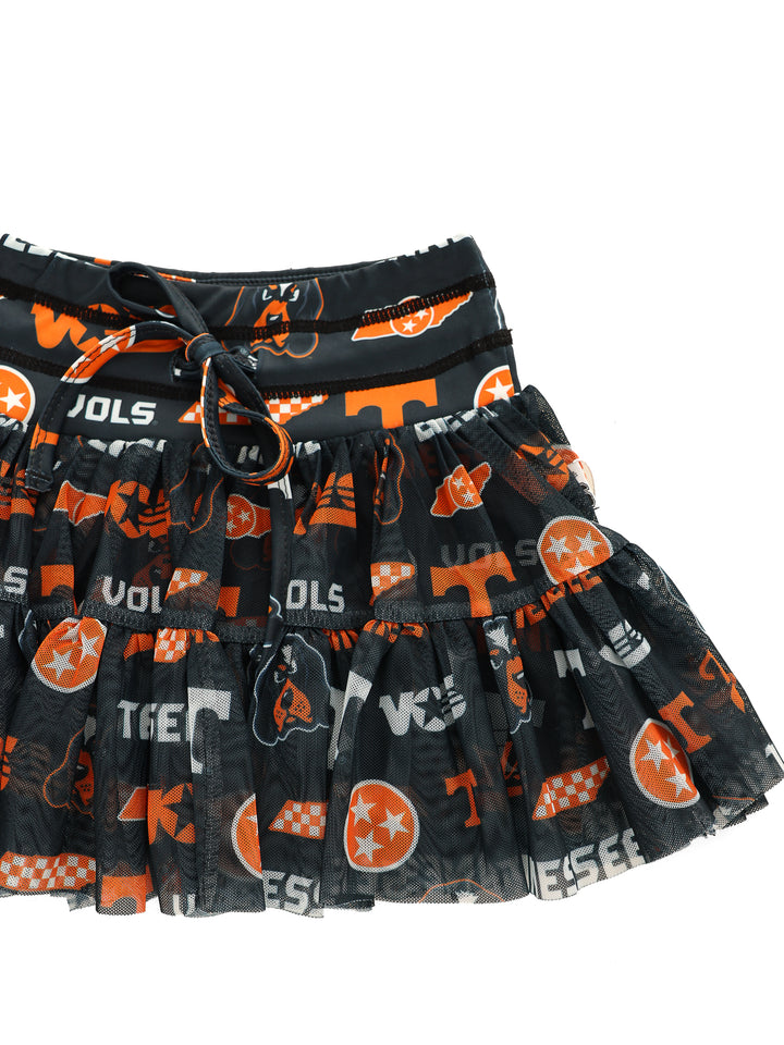 Dark Mode Vols Mesh Twirl Skirt