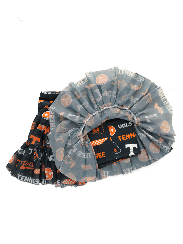 Dark Mode Vols Mesh Twirl Skirt