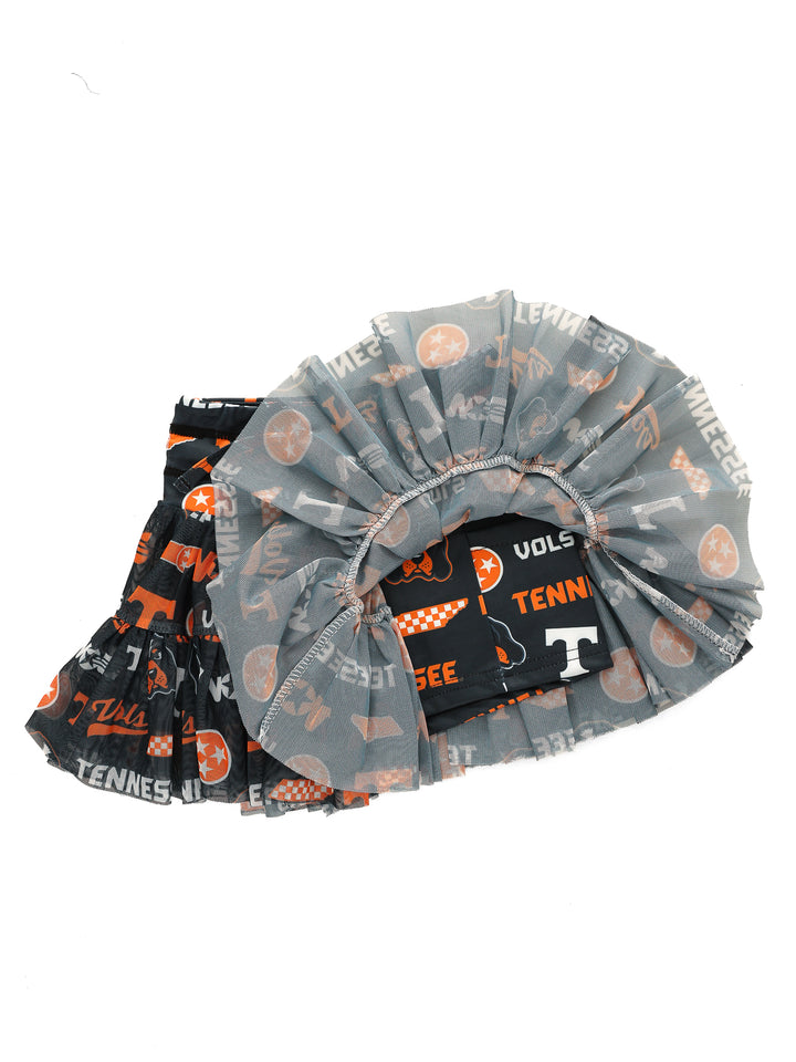 Dark Mode Vols Mesh Twirl Skirt