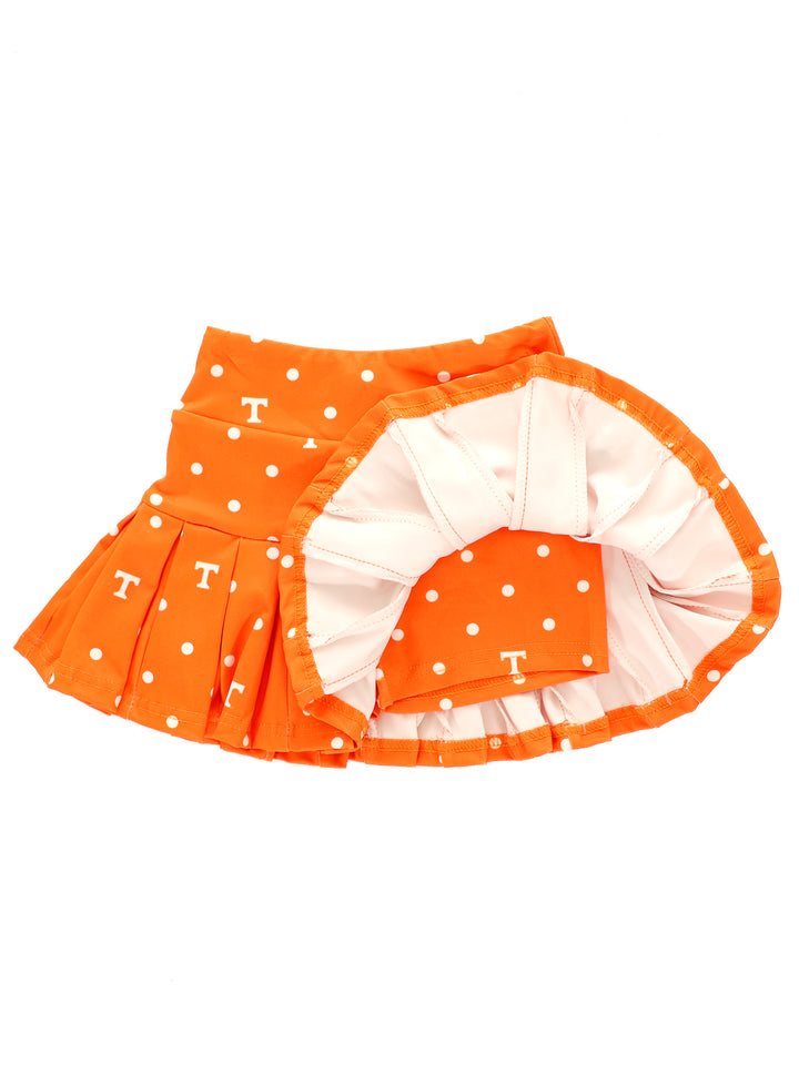 Polka Dot Power T Quarter Zip Pleated Skort Set