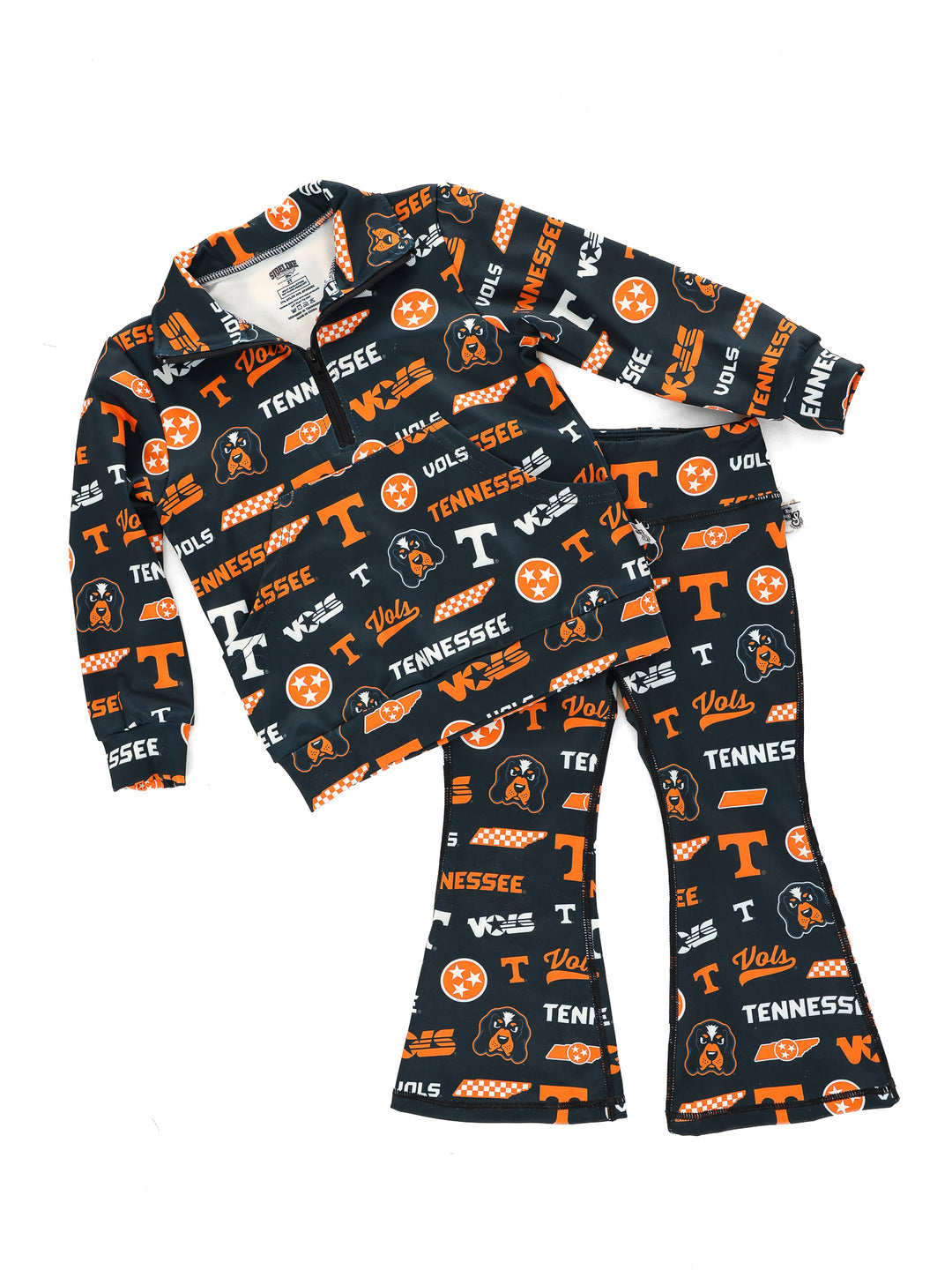 Dark Mode Vols Quarter Zip Flare Pant Set