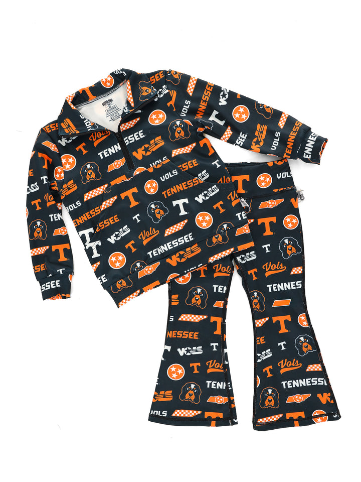 Dark Mode Vols Quarter Zip Flare Pant Set