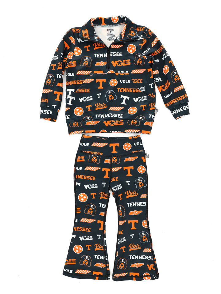 Dark Mode Vols Quarter Zip Flare Pant Set