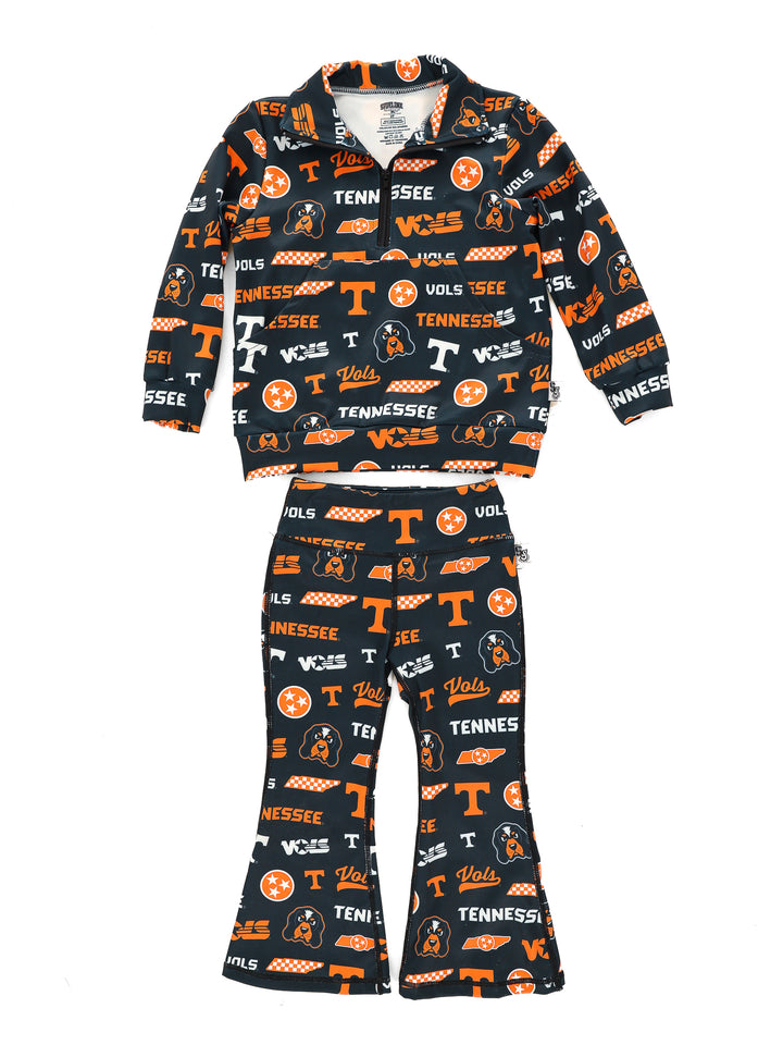 Dark Mode Vols Quarter Zip Flare Pant Set