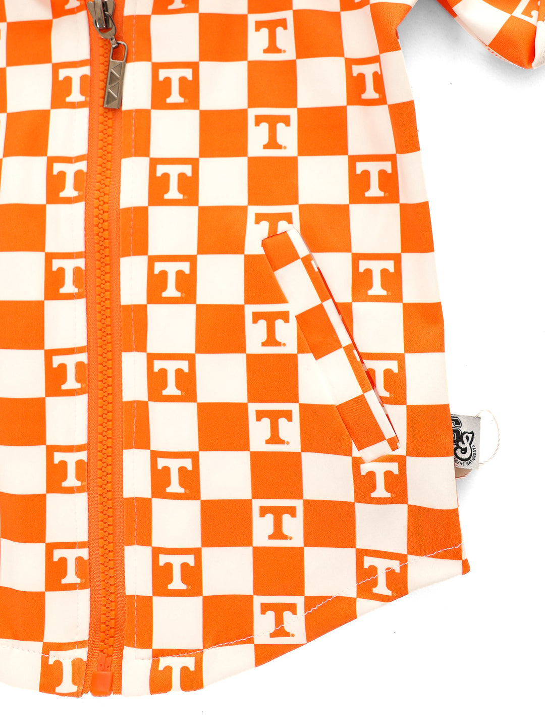 Little Vols Checkerboard Quarter Zip Flare Pant Set