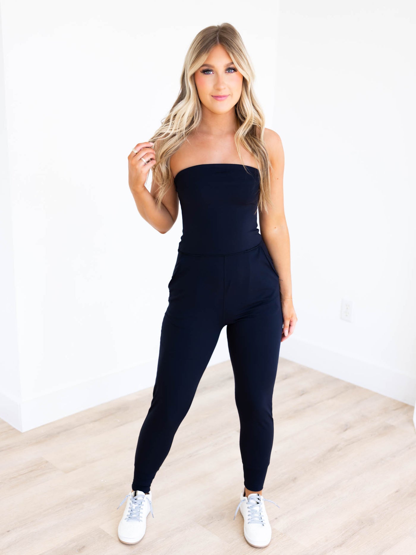 No Good Alone Strapless Jumpsuit