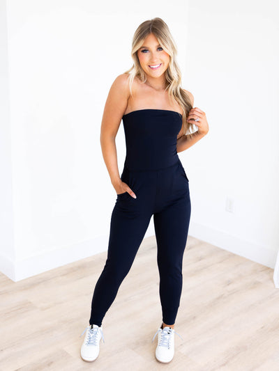 No Good Alone Strapless Jumpsuit