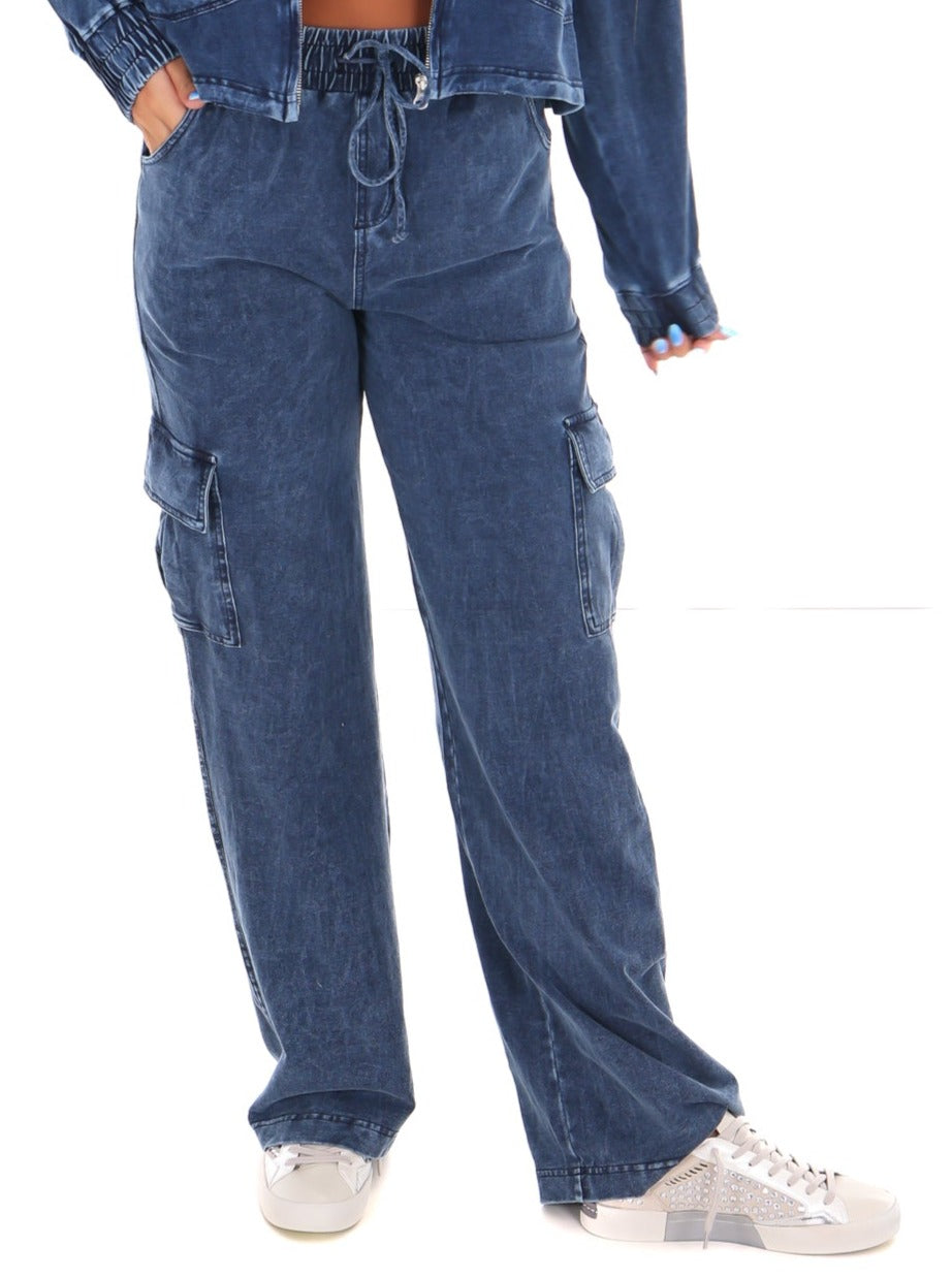 Keep It Authentic Wide Leg Cargo Pants