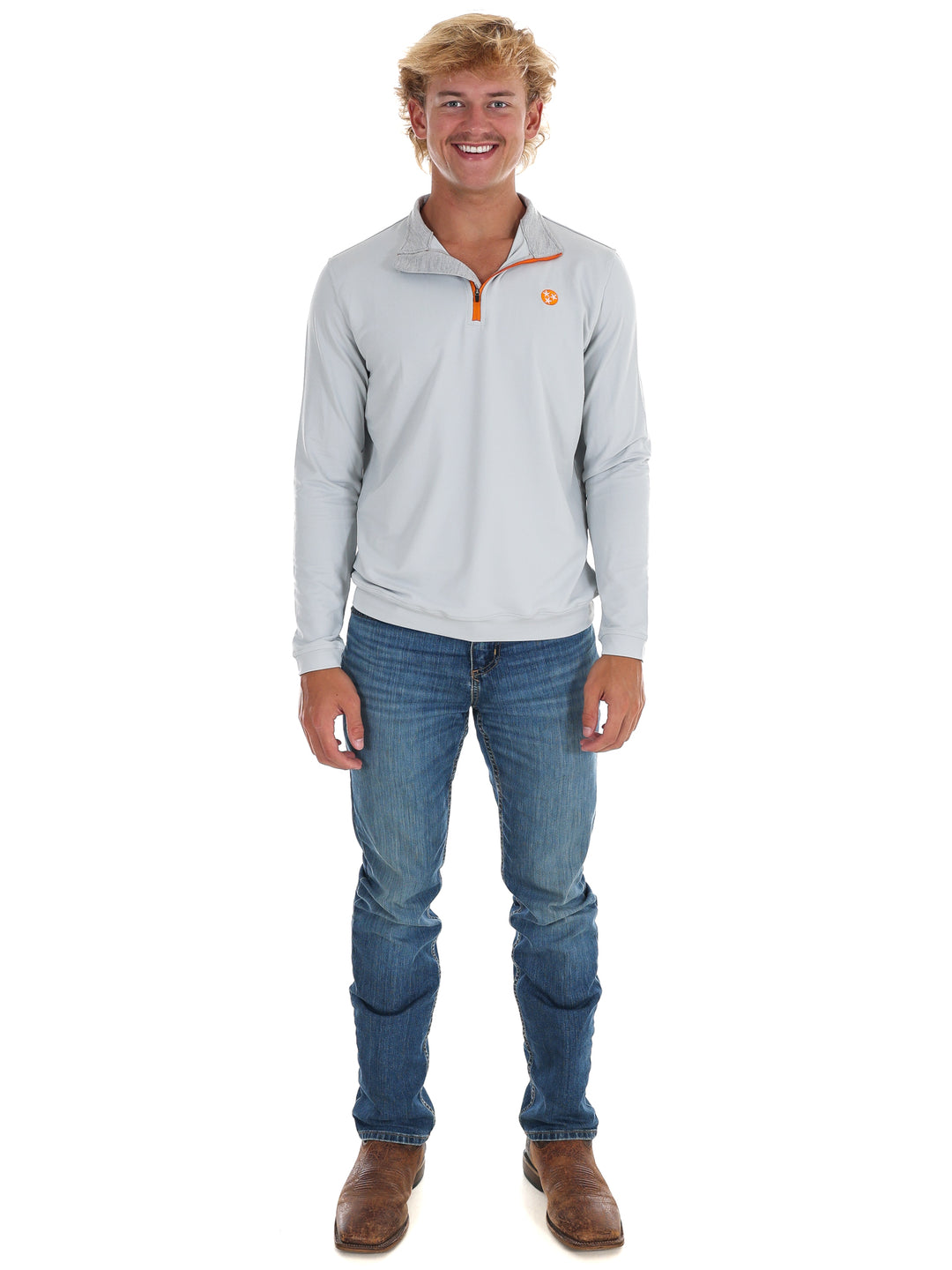 Men's Grey 1/4 Zip Pullover