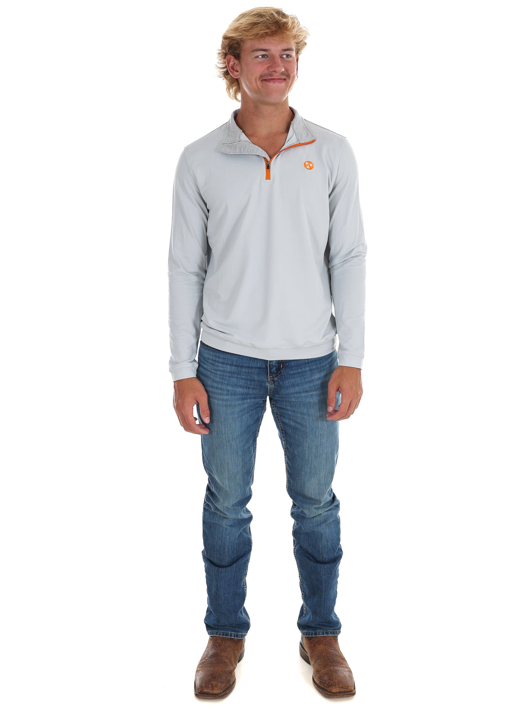 Men's Grey 1/4 Zip Pullover