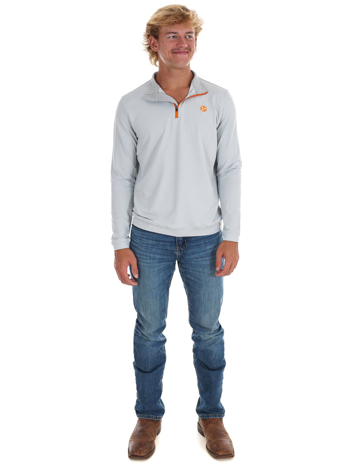 Men's Grey 1/4 Zip Pullover