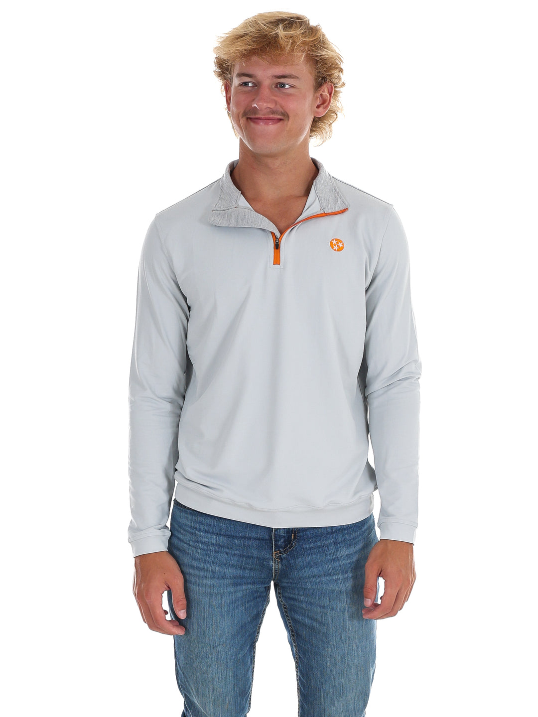 Men's Grey 1/4 Zip Pullover