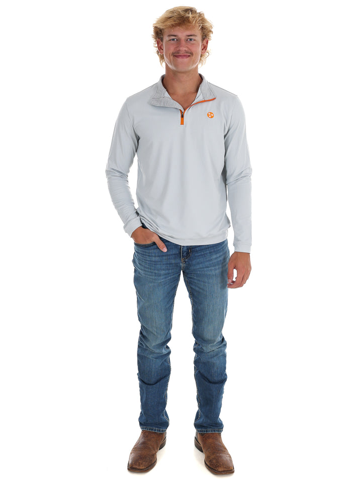 Men's Grey 1/4 Zip Pullover