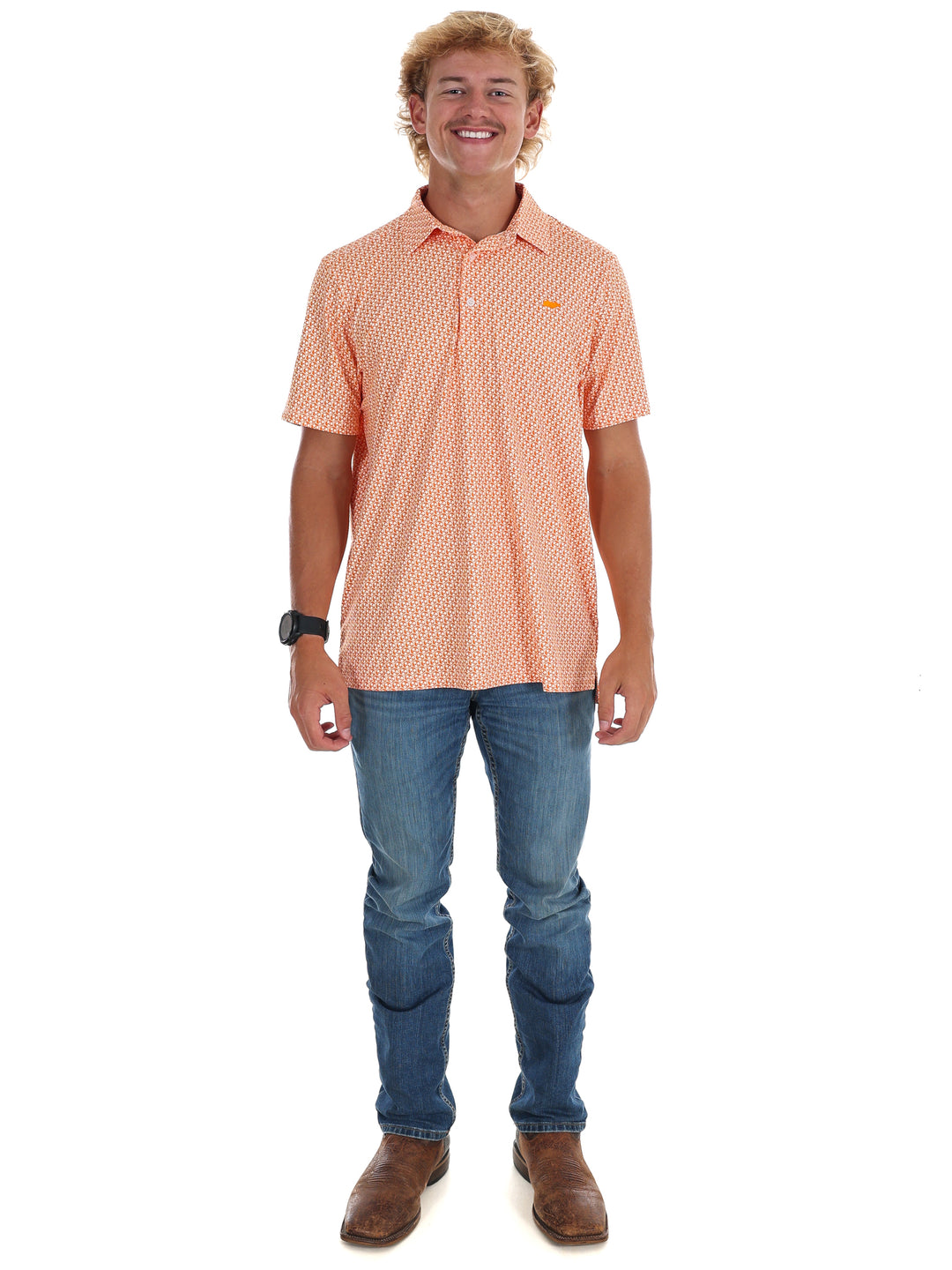 Men's All Over Tri-Star Polo