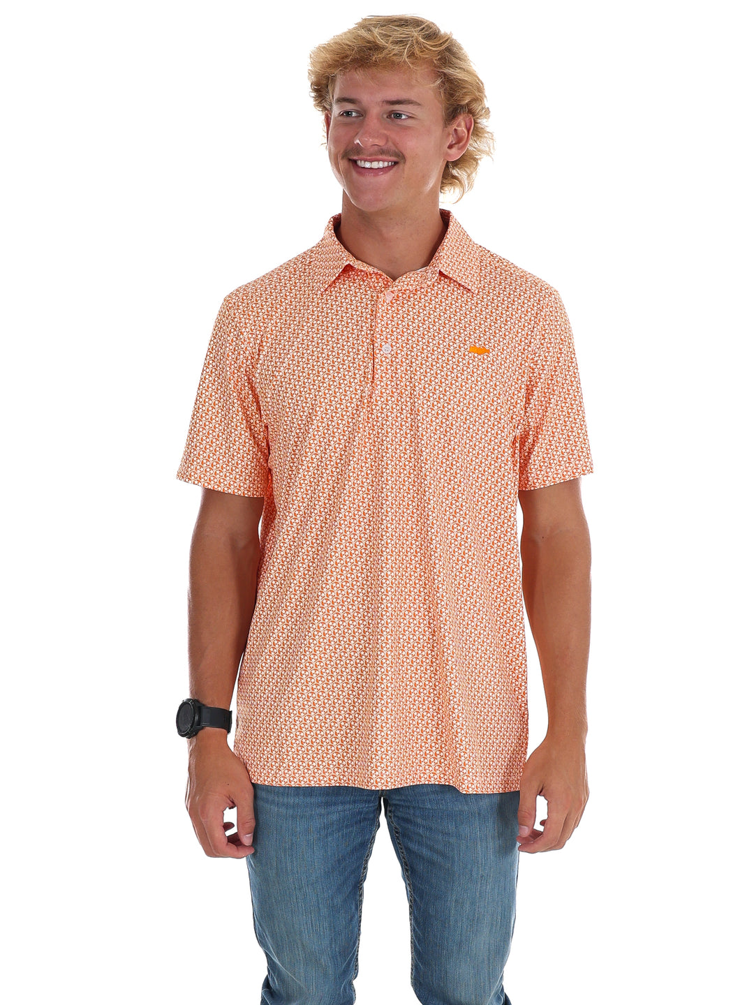 Men's All Over Tri-Star Polo