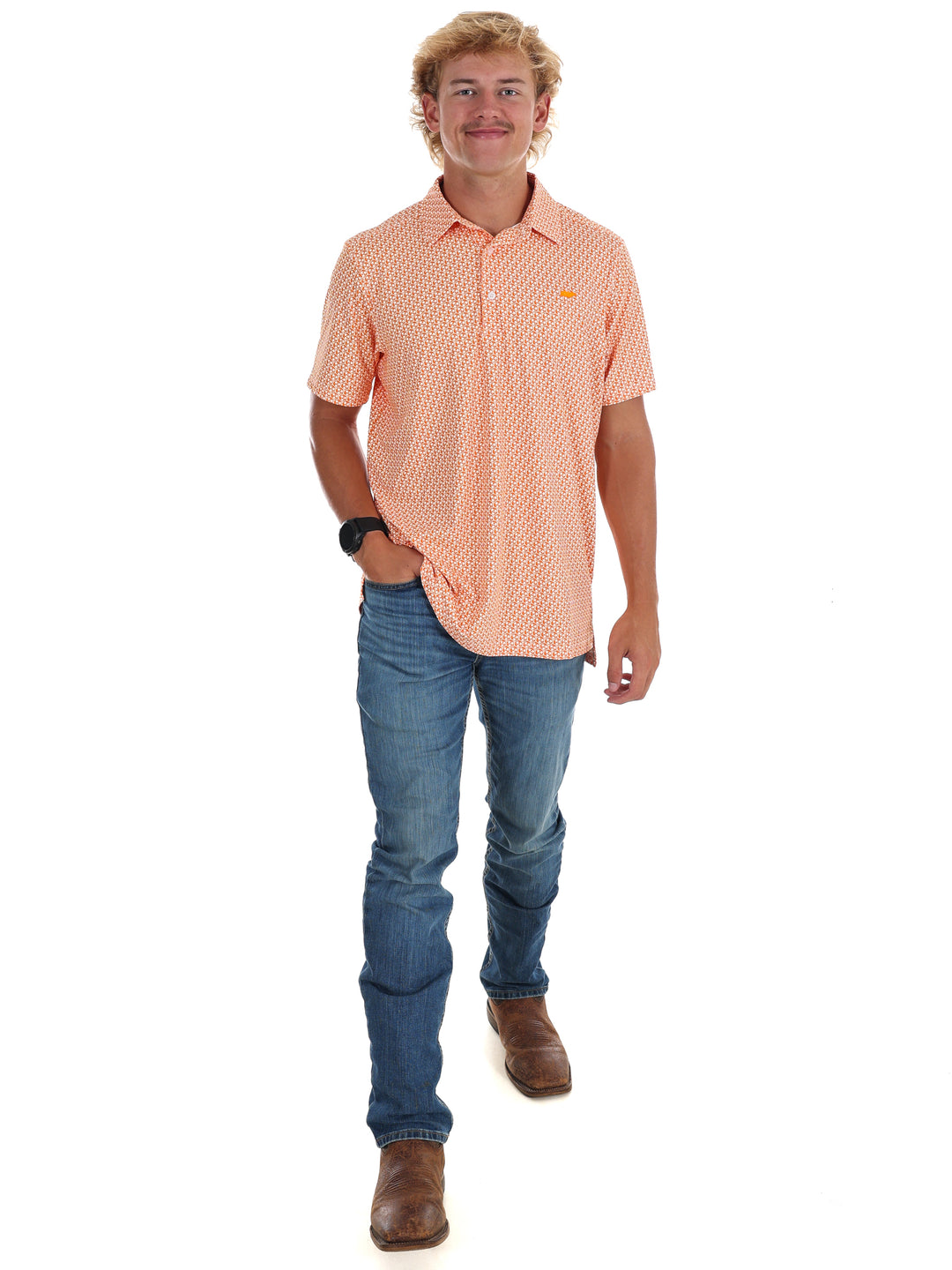 Men's All Over Tri-Star Polo