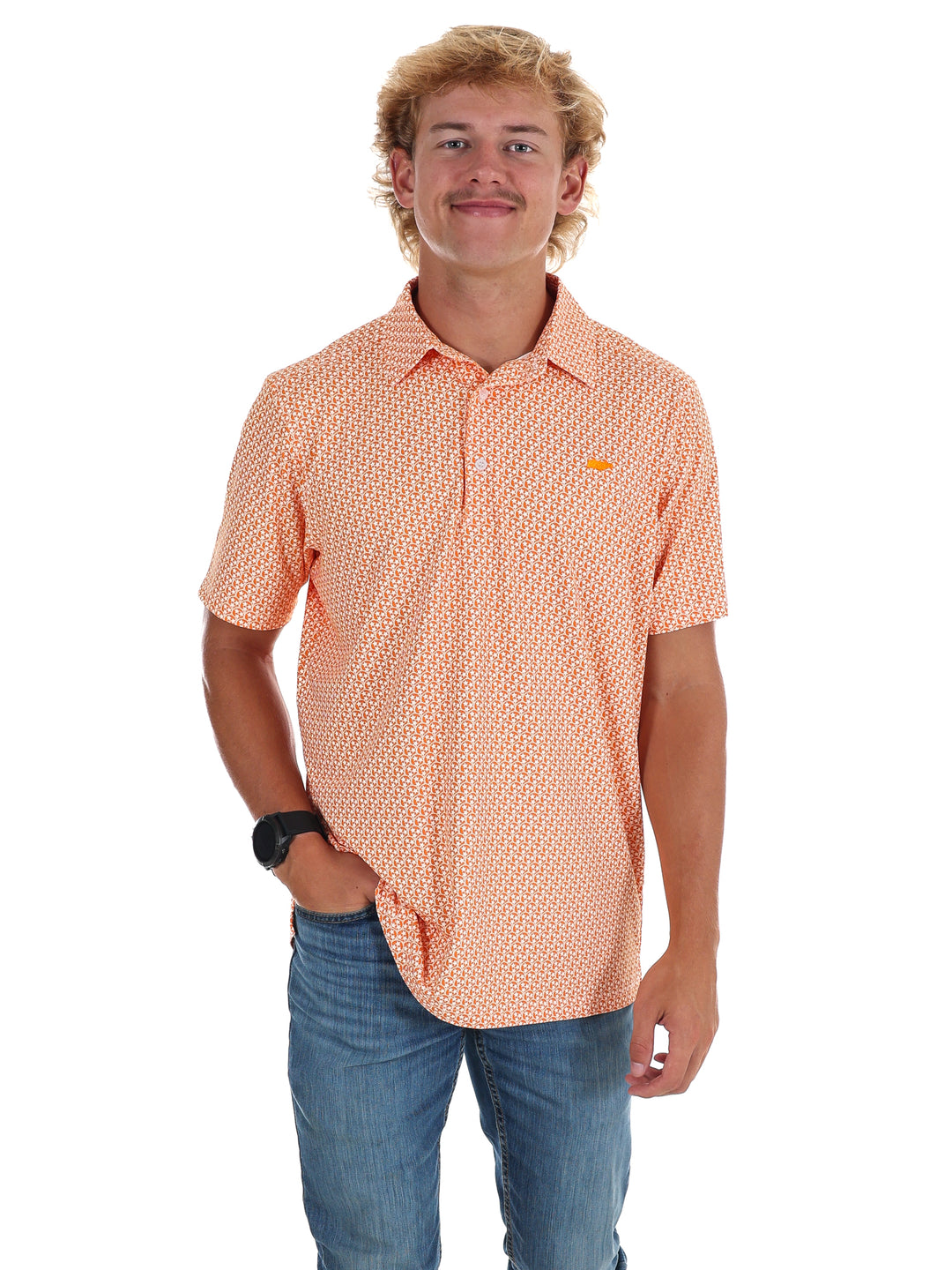Men's All Over Tri-Star Polo