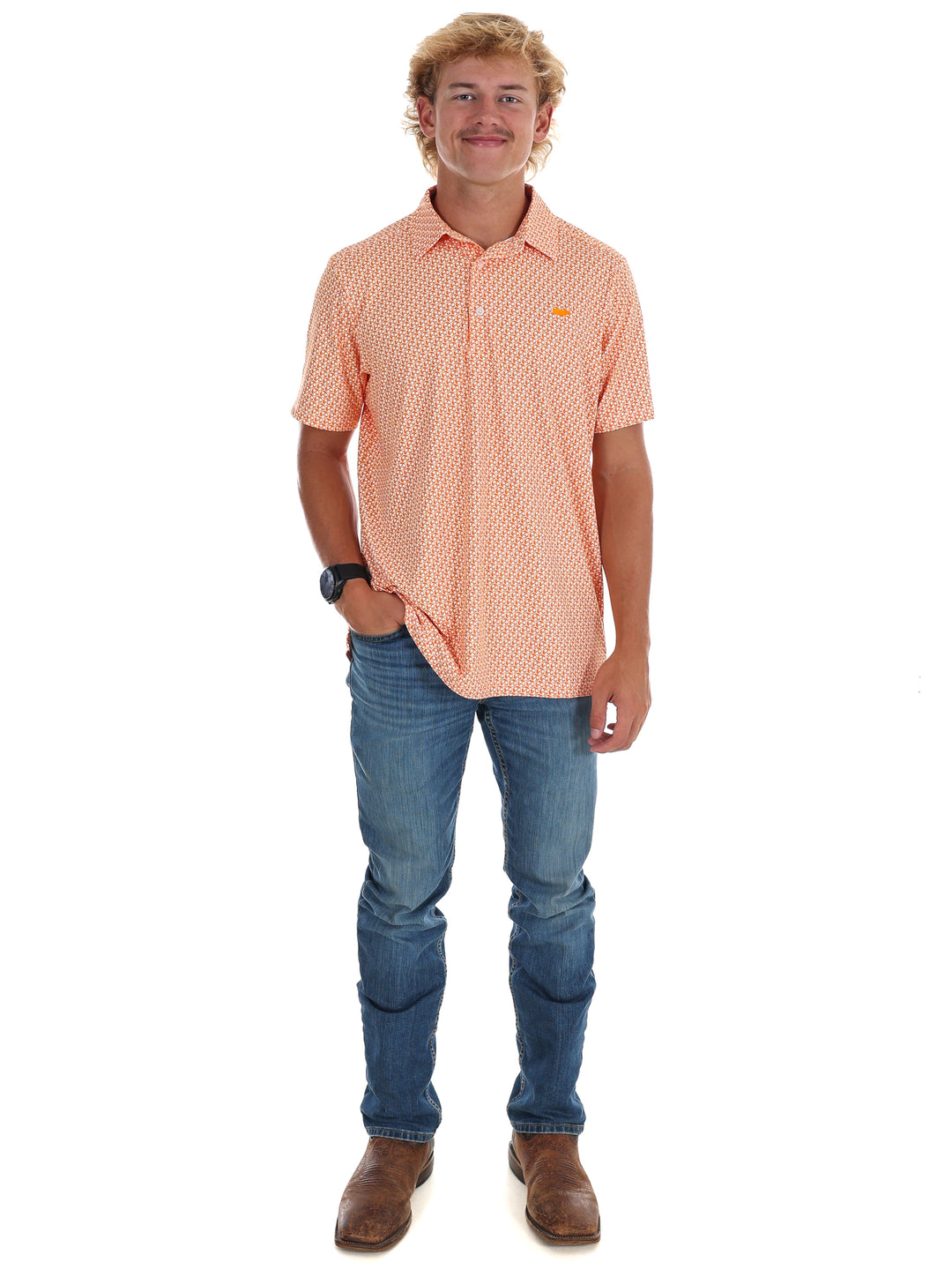 Men's All Over Tri-Star Polo