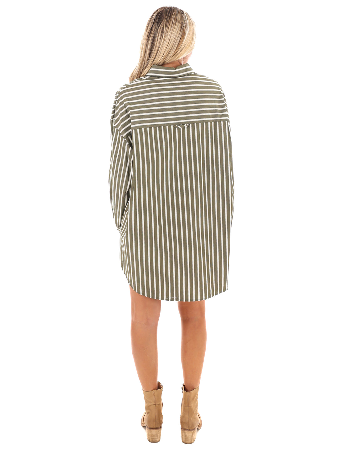 Easy Stripes Oversized Shirt Dress